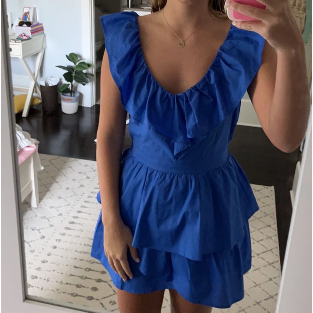 BBDAKOTA BY STEVE MADDEN MEET ME AT SUNSET DRESS BLUE
